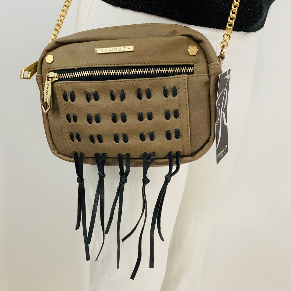 Crossbody handbag purse w/ fringe